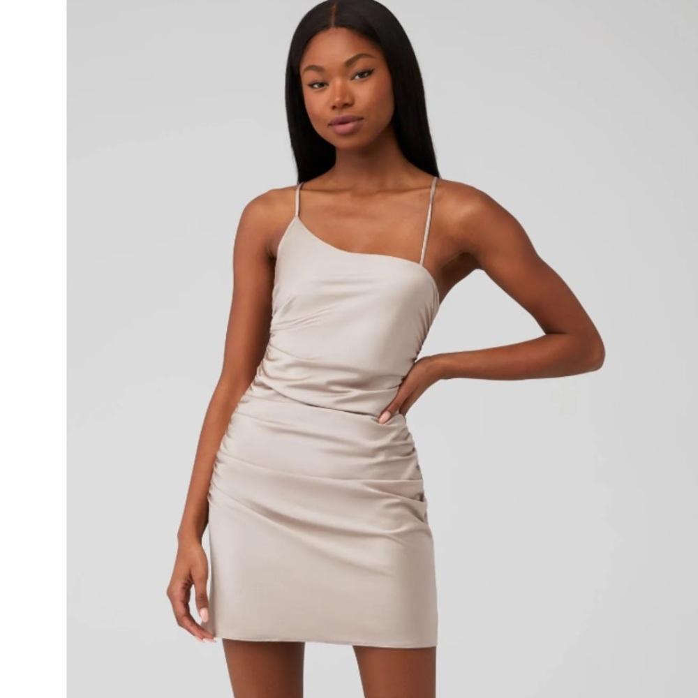 Line & Dot Hunnie Mini Dress Champagne